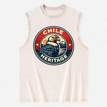 Andean Spirit Emblem - Vintage Washed Tank - Beige