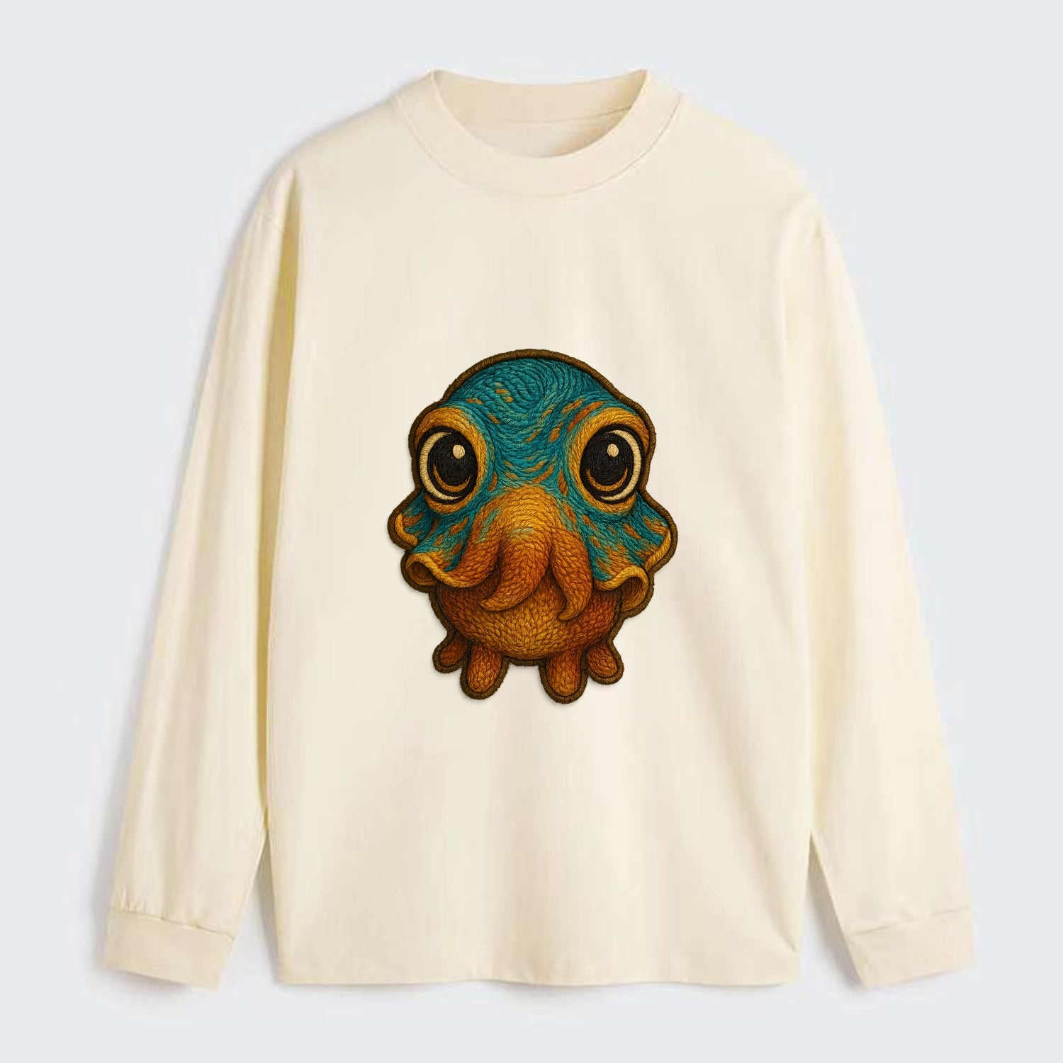 Baby Cuttlefish - color-changing skin, W-shaped pupil, front-facing, - Classic Long Sleeve Shirt - Beige