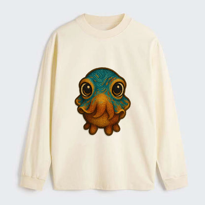 Baby Cuttlefish - color-changing skin, W-shaped pupil, front-facing, - Classic Long Sleeve Shirt - Beige