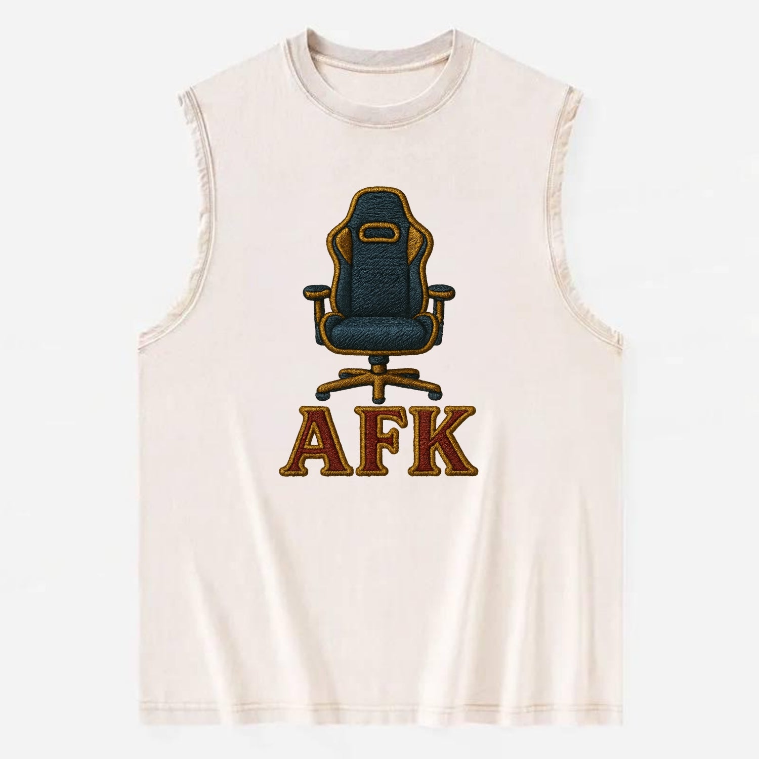 AFK   - Vintage Washed Tank - Beige