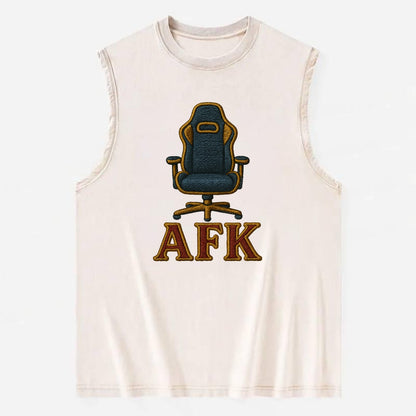 AFK   - Vintage Washed Tank - Beige