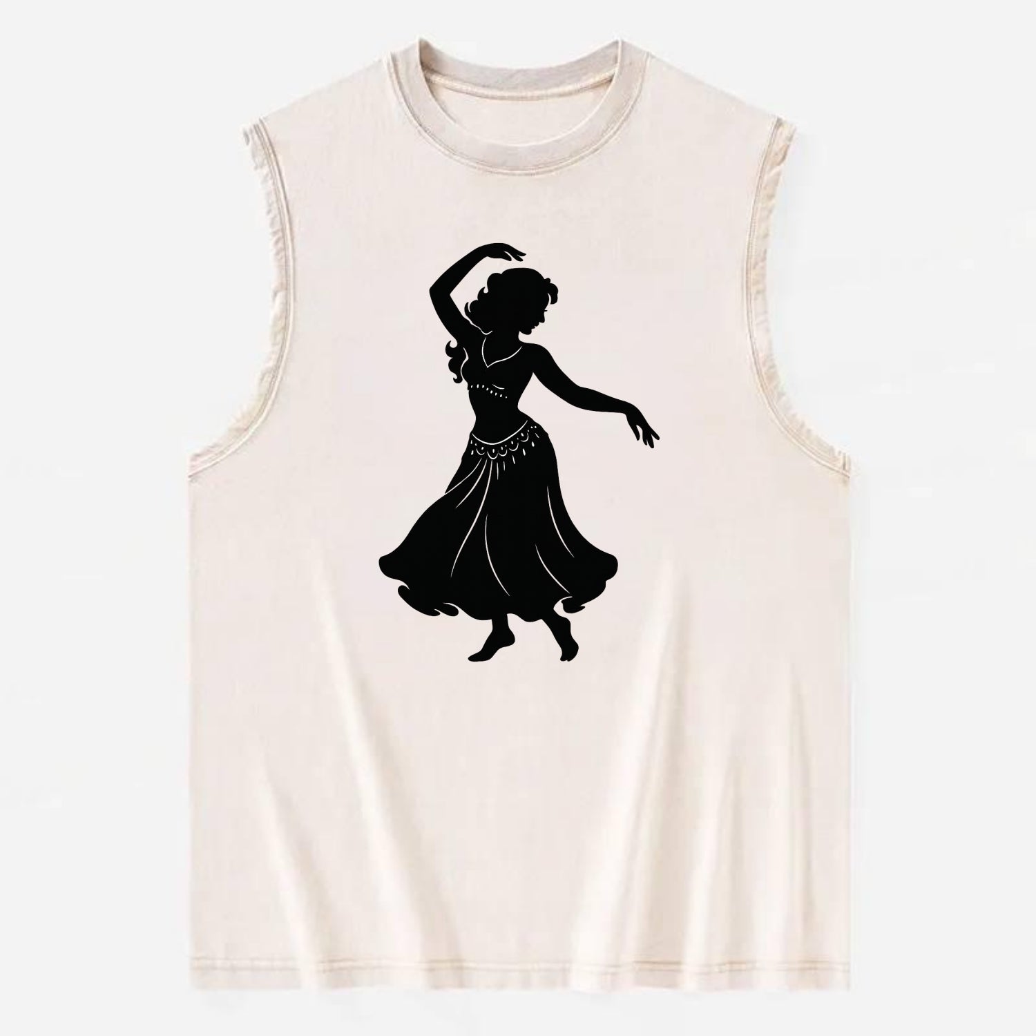 Belly dancer graceful gesture - Vintage Washed Tank - Beige