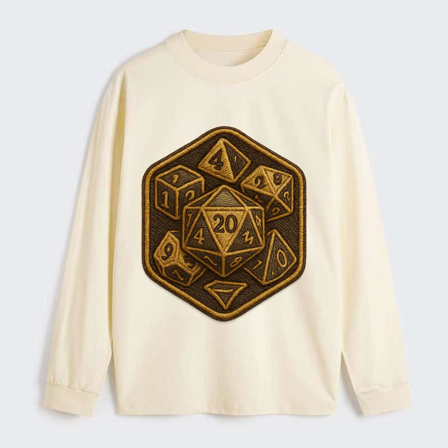 Dice set for tabletop gaming - RPG enthusiast - Classic Long Sleeve Shirt - Beige
