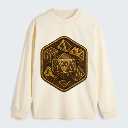 Dice set for tabletop gaming - RPG enthusiast - Classic Long Sleeve Shirt - Beige