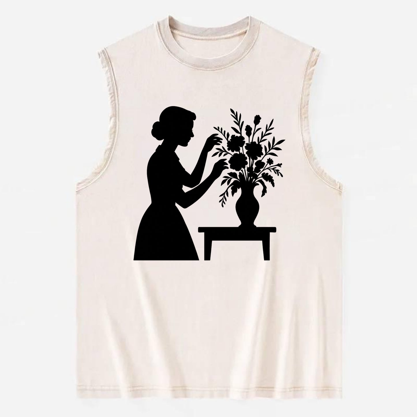 Florist arranging dramatic bouquet - Vintage Washed Tank - Beige