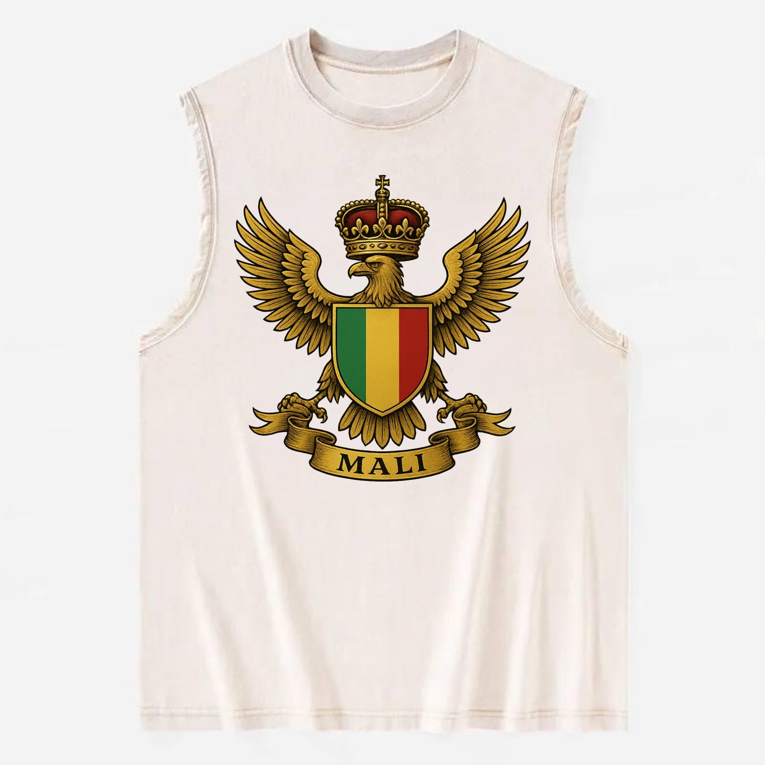 Mali Royal Logo  - Vintage Washed Tank - Beige
