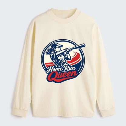 Feminine Power at Bat - Classic Long Sleeve Shirt - Beige