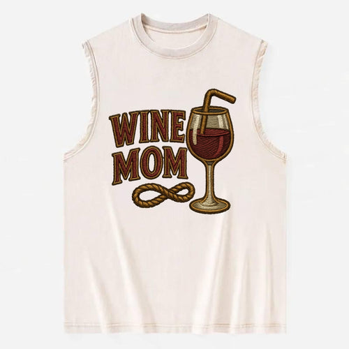 Wine Mom  - Vintage Washed Tank