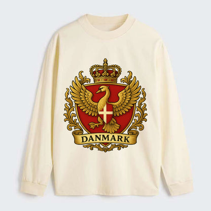 Denmark Heritage Badge - Classic Long Sleeve Shirt - Beige