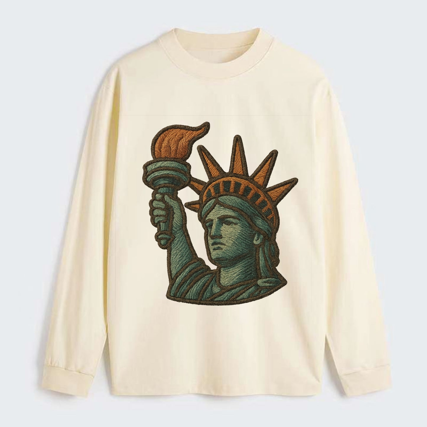 Statue of Liberty  - Classic Long Sleeve Shirt - Beige