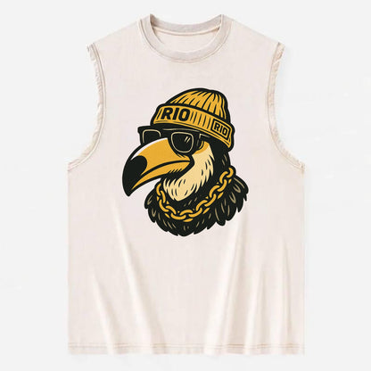 Rio Toucan - Vintage Washed Tank - Beige
