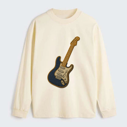 Electric Guitar  - Classic Long Sleeve Shirt - Beige