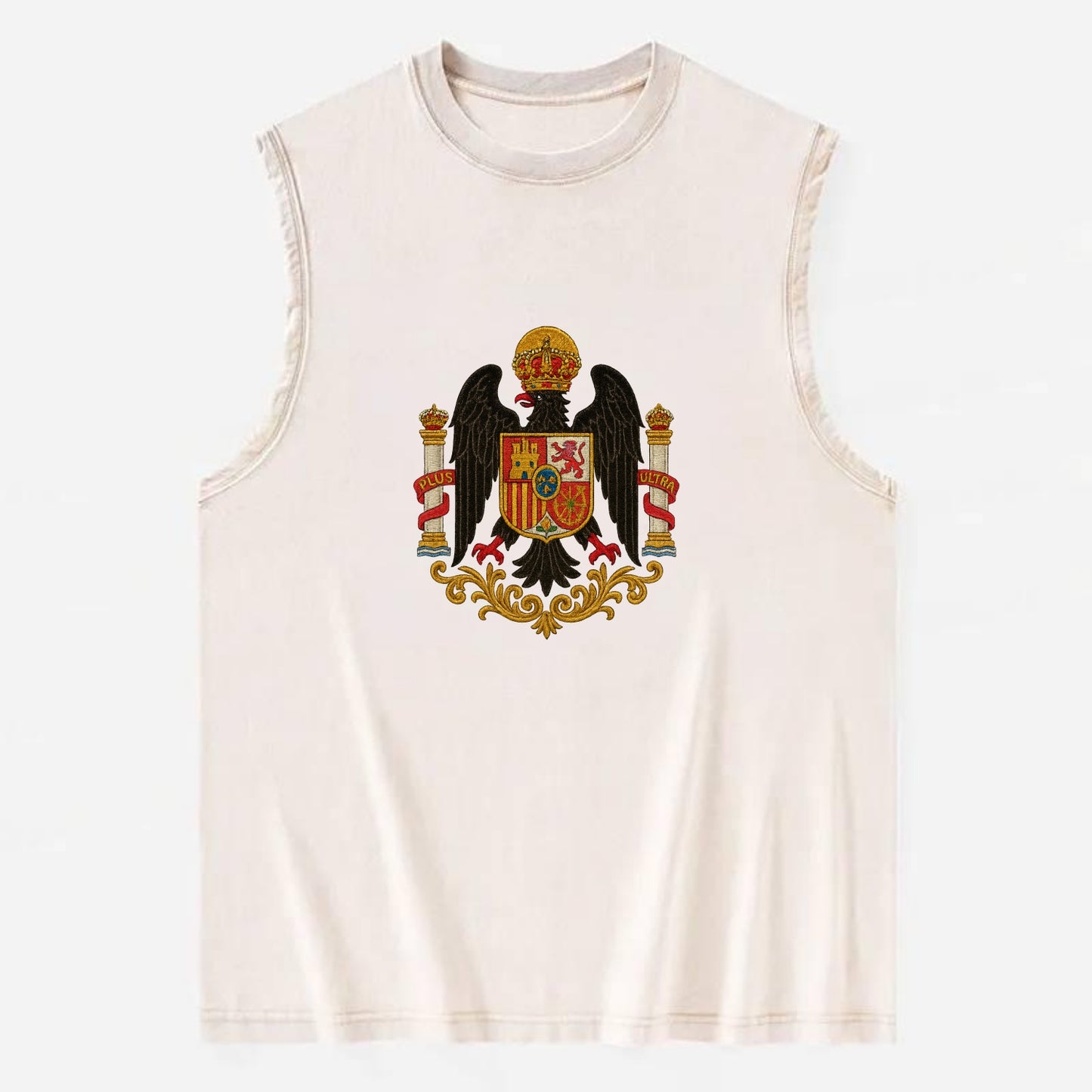 Imperial Eagle Of Spain Crest - Vintage Washed Tank - Beige