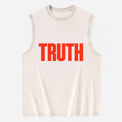 Bold typography design - TRUTH - honesty, reality - Vintage Washed Tank
