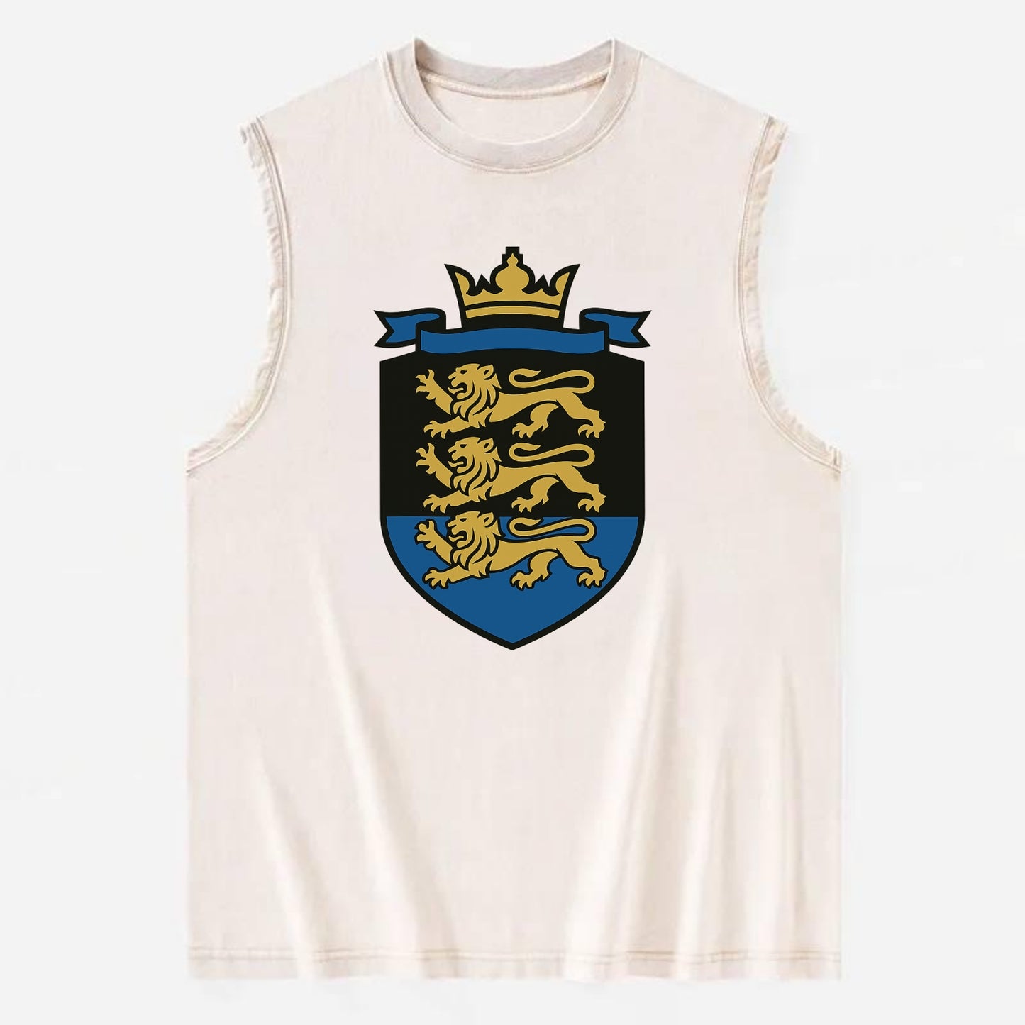 Estonia Royal Logo  - Vintage Washed Tank - Beige