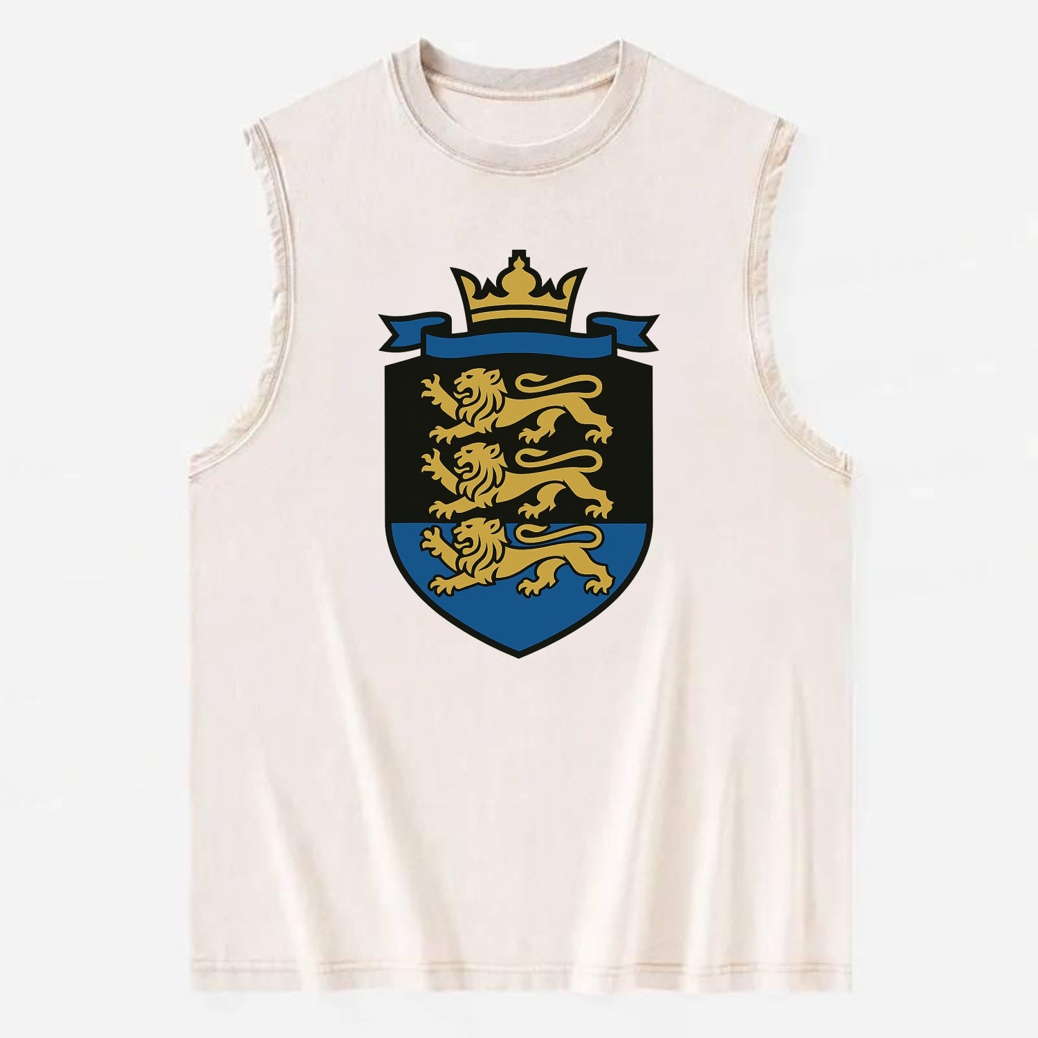 Estonia Royal Logo  - Vintage Washed Tank - Beige