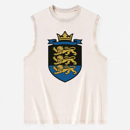 Estonia Royal Logo  - Vintage Washed Tank - Beige