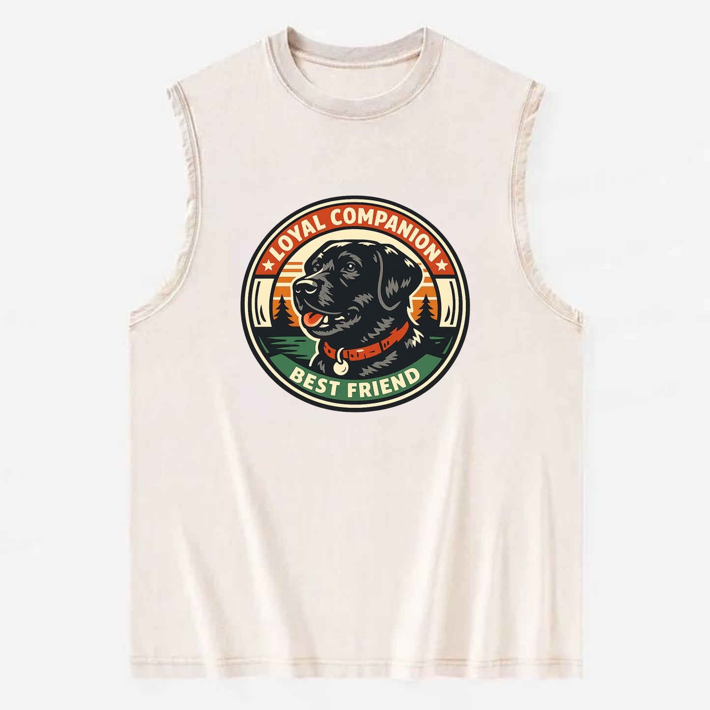 Noble Companion Emblem - Vintage Washed Tank - Beige