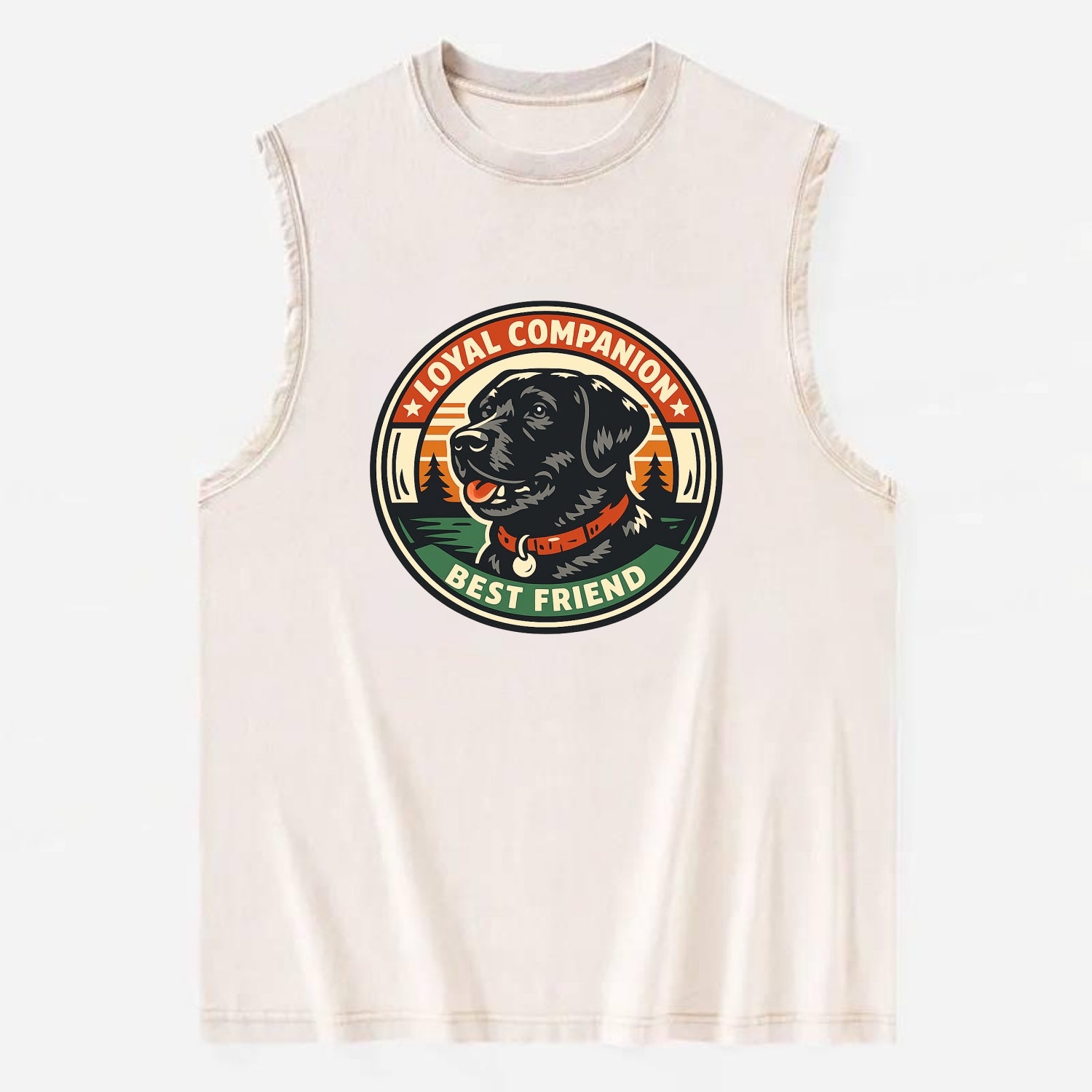 Noble Companion Emblem - Vintage Washed Tank - Beige