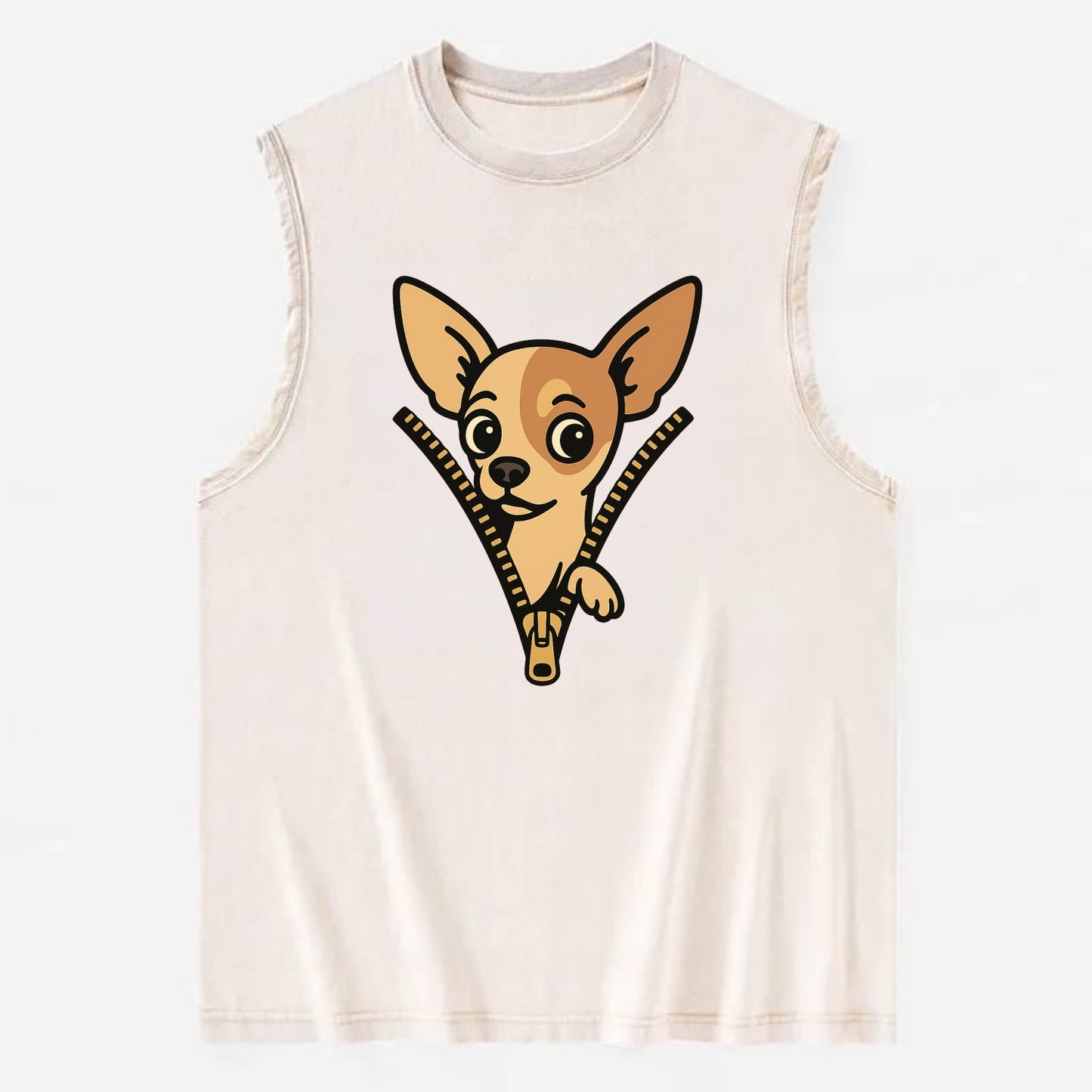 Chihuahua - Vintage Washed Tank - Beige