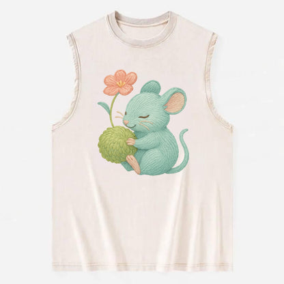 Mint Mouse - Vintage Washed Tank - Beige