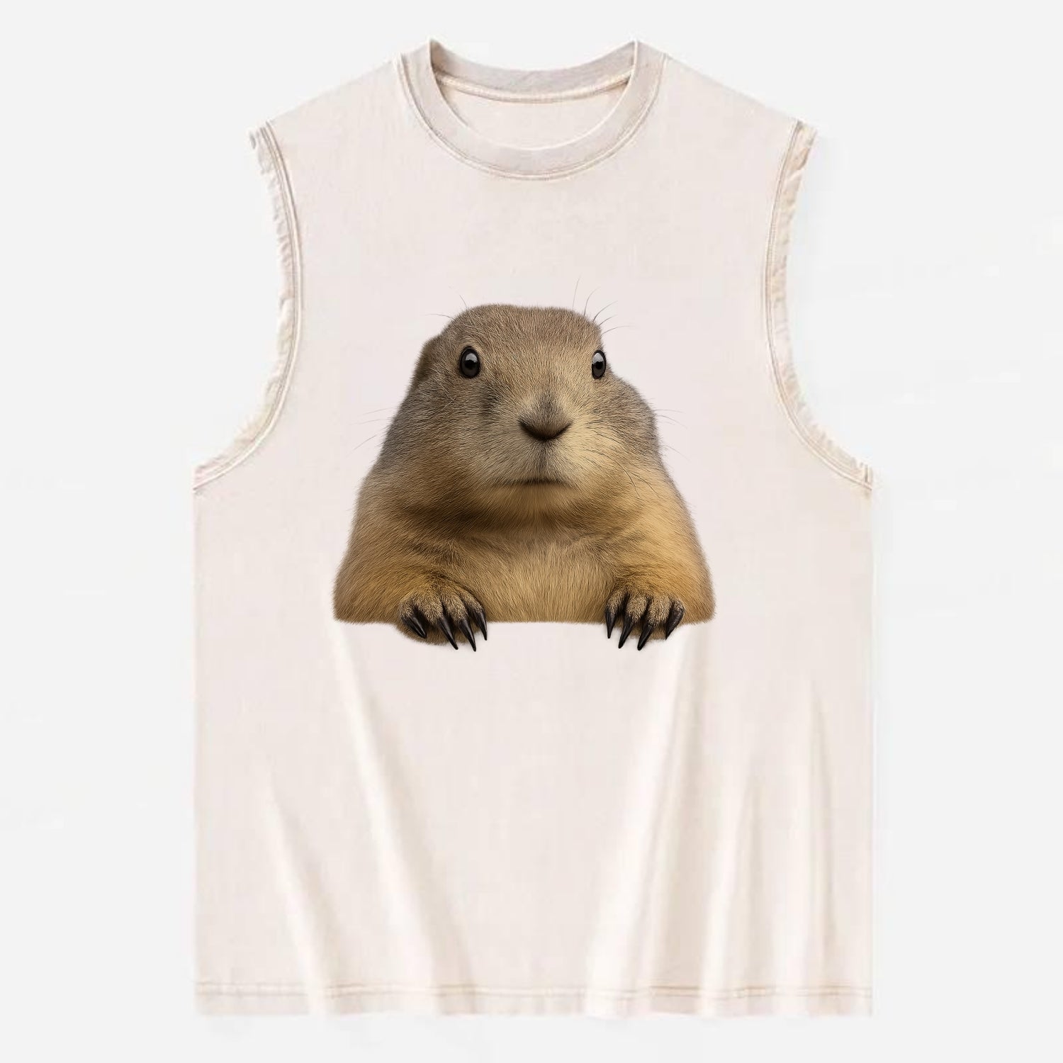 Prairie Dog  - Vintage Washed Tank - Beige