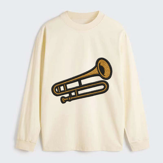 Trombone  - Classic Long Sleeve Shirt - Beige