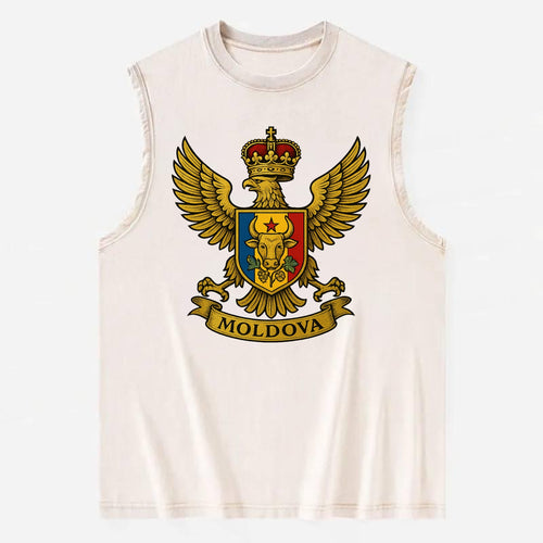 Moldova Heritage Badge  - Vintage Washed Tank