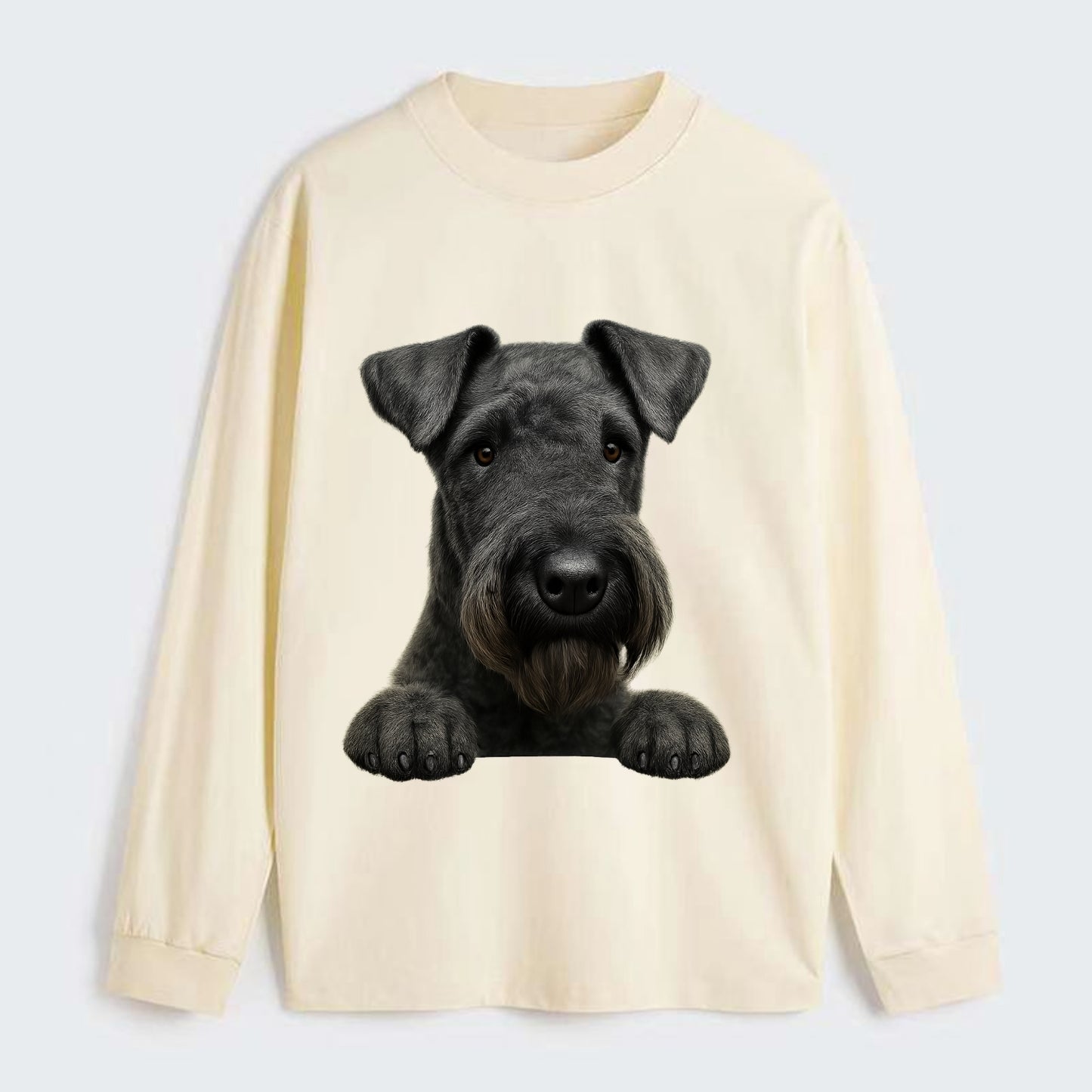 Kerry Blue Terrier  - Classic Long Sleeve Shirt - Beige
