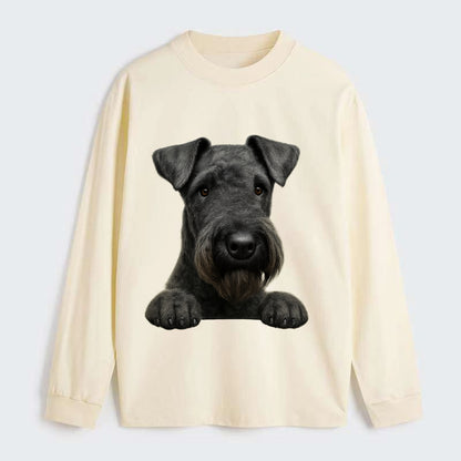 Kerry Blue Terrier  - Classic Long Sleeve Shirt - Beige