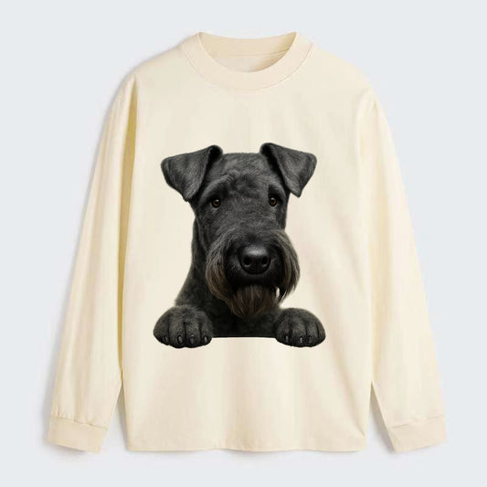 Kerry Blue Terrier  - Classic Long Sleeve Shirt - Beige