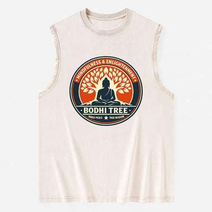 Zen Harmony Emblem - Vintage Washed Tank - Beige