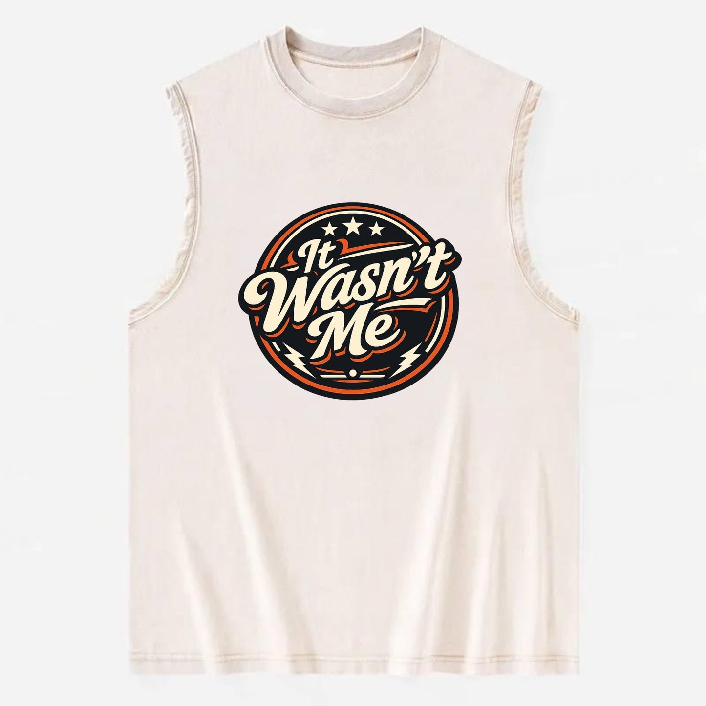 Unapologetic Rebel Emblem - Vintage Washed Tank - Beige