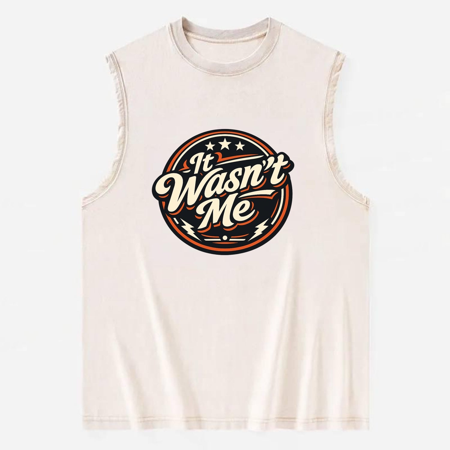 Unapologetic Rebel Emblem - Vintage Washed Tank - Beige