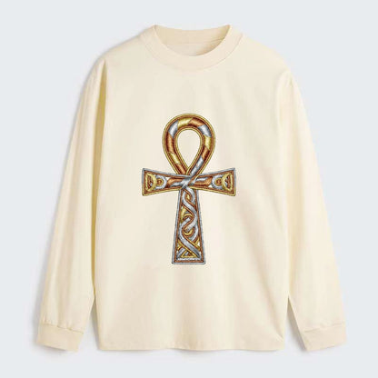 Ankh of Life - Classic Long Sleeve Shirt - Beige