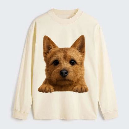 Norwich Terrier  - Classic Long Sleeve Shirt - Beige