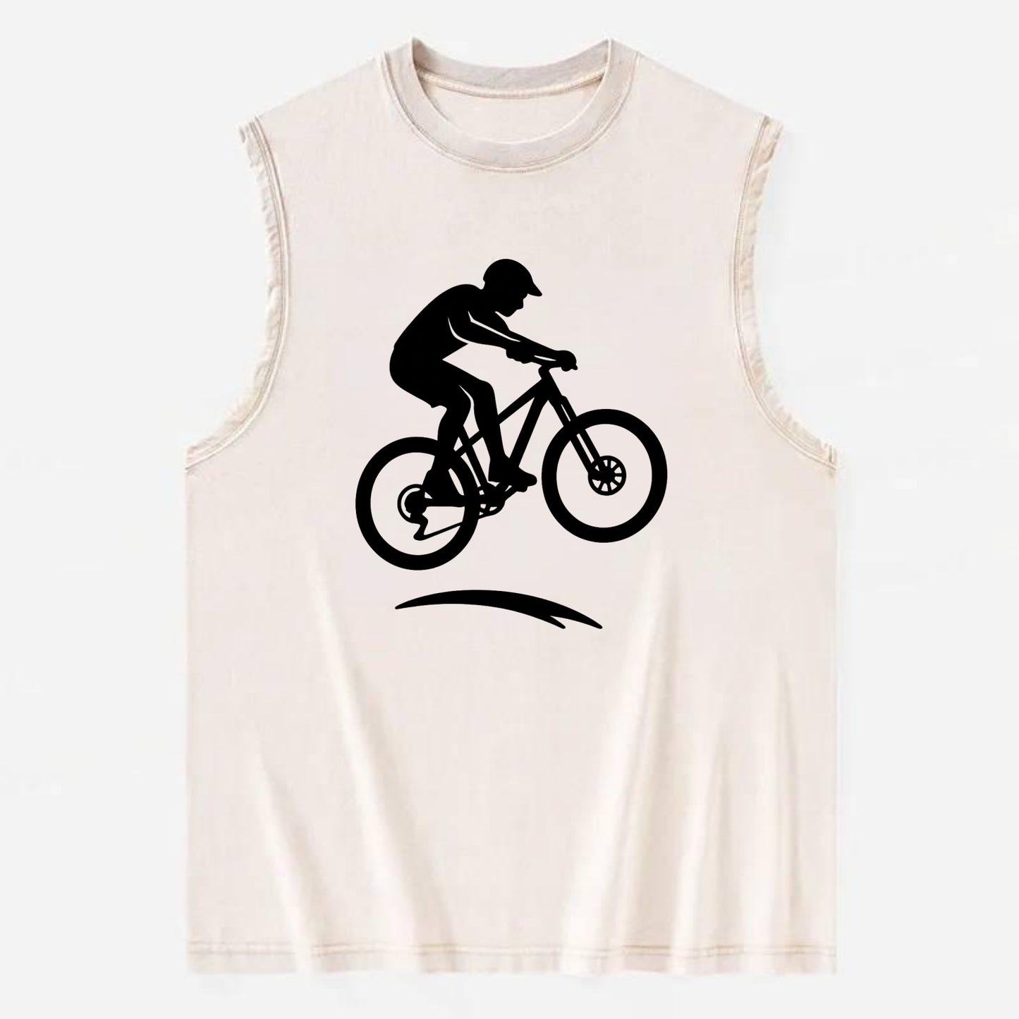 Mountain biker catching air - Vintage Washed Tank - Beige