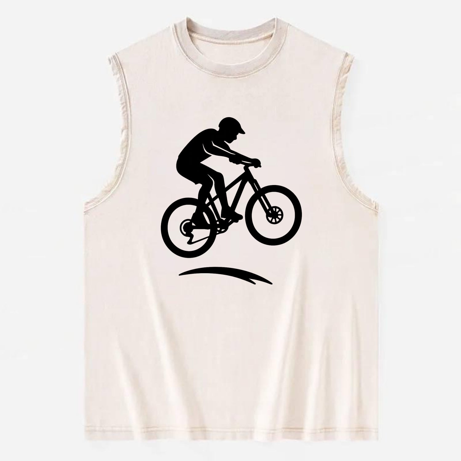 Mountain biker catching air - Vintage Washed Tank - Beige