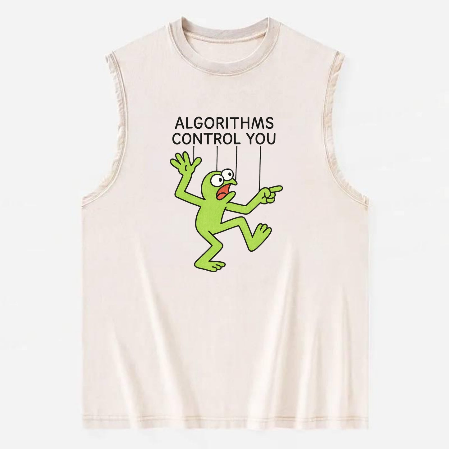 Whiskey Barrel  - Vintage Washed Tank - Beige