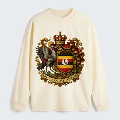 Uganda Crested Crane Emblem - Classic Long Sleeve Shirt - Beige