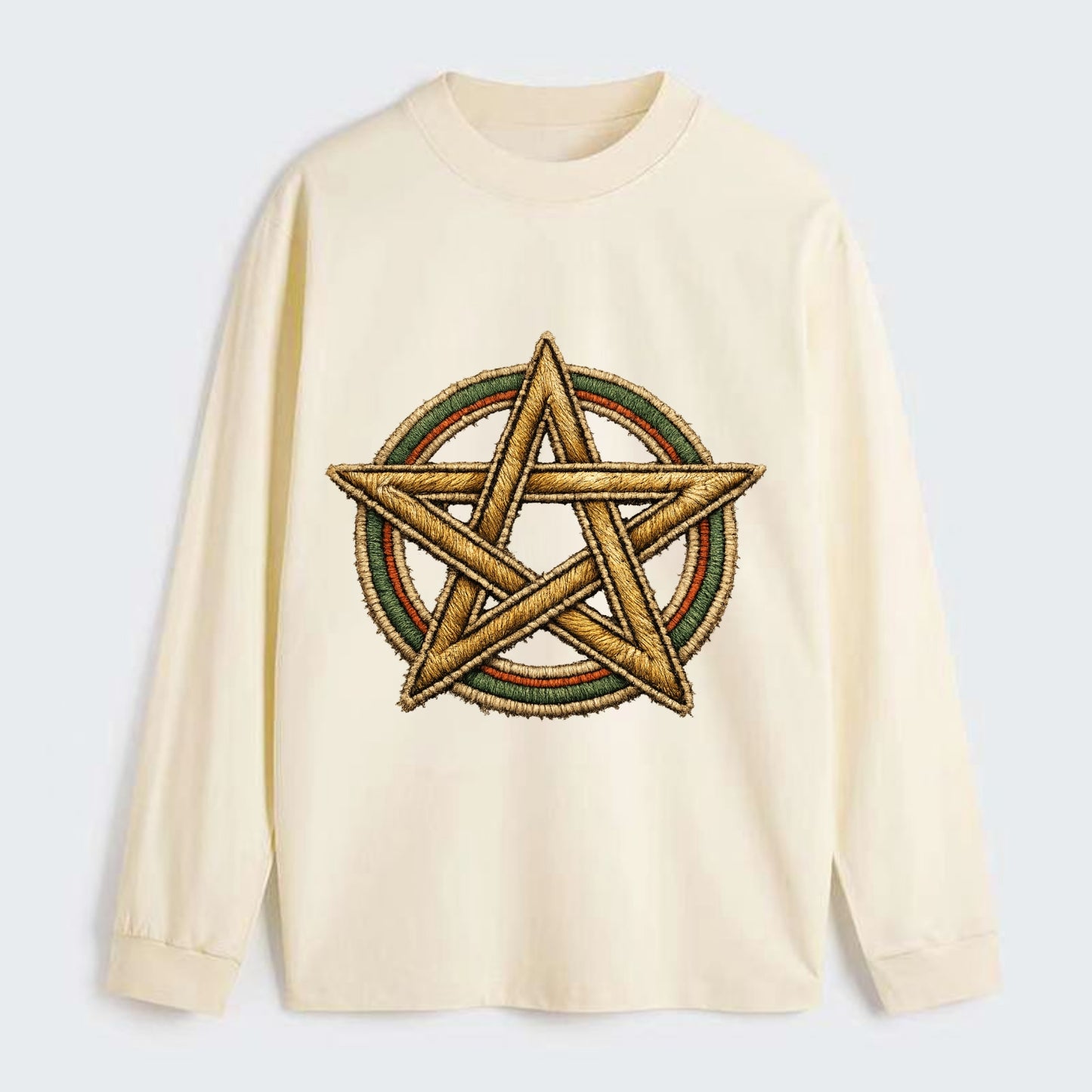 Pentacle Knot - Classic Long Sleeve Shirt - Beige