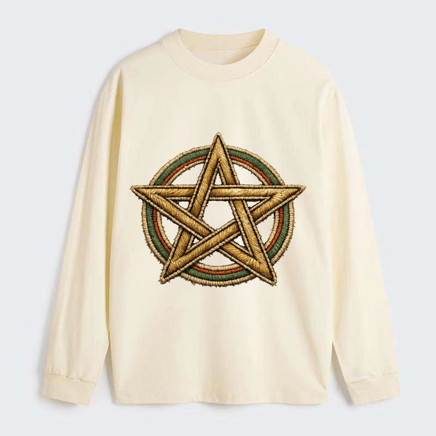 Pentacle Knot - Classic Long Sleeve Shirt - Beige