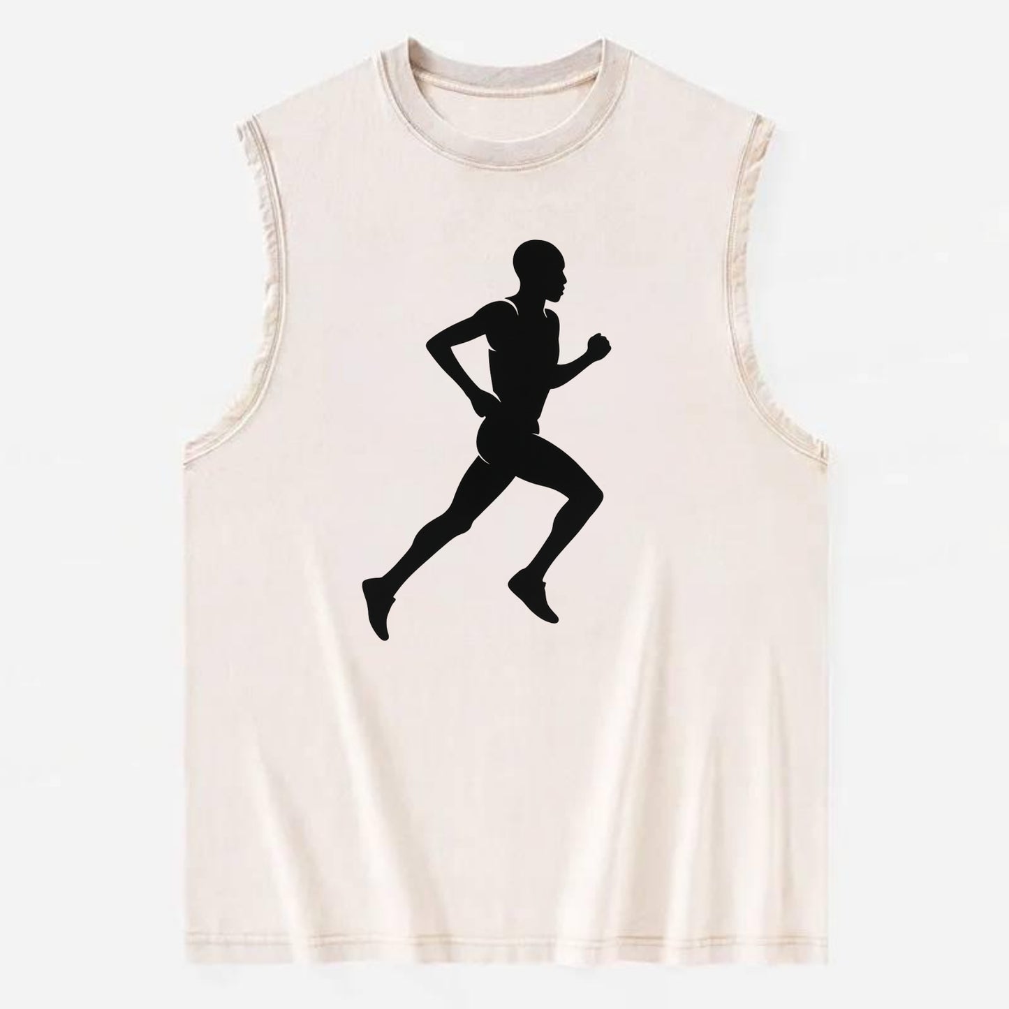 Kenyan distance runner stride - Vintage Washed Tank - Beige