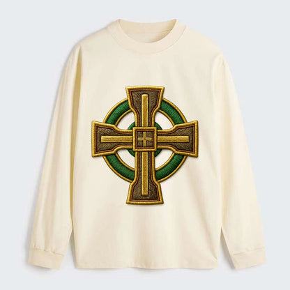 Durrow Cross - Classic Long Sleeve Shirt - Beige