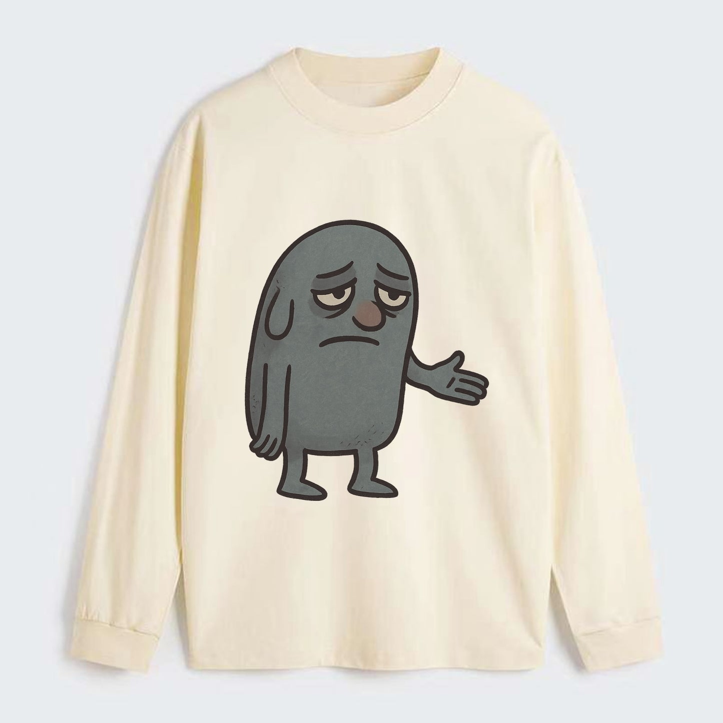FOLLOWERS ARE GHOSTS | Transparent crowd following - Classic Long Sleeve Shirt - Beige