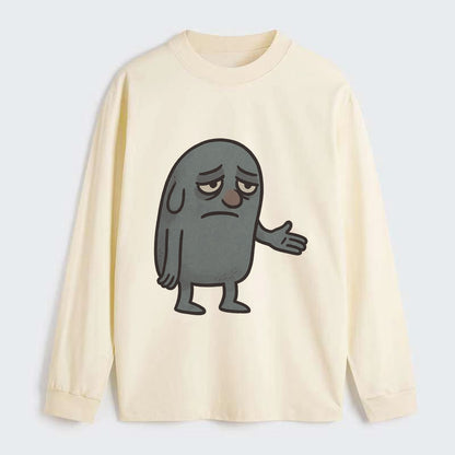 FOLLOWERS ARE GHOSTS | Transparent crowd following - Classic Long Sleeve Shirt - Beige