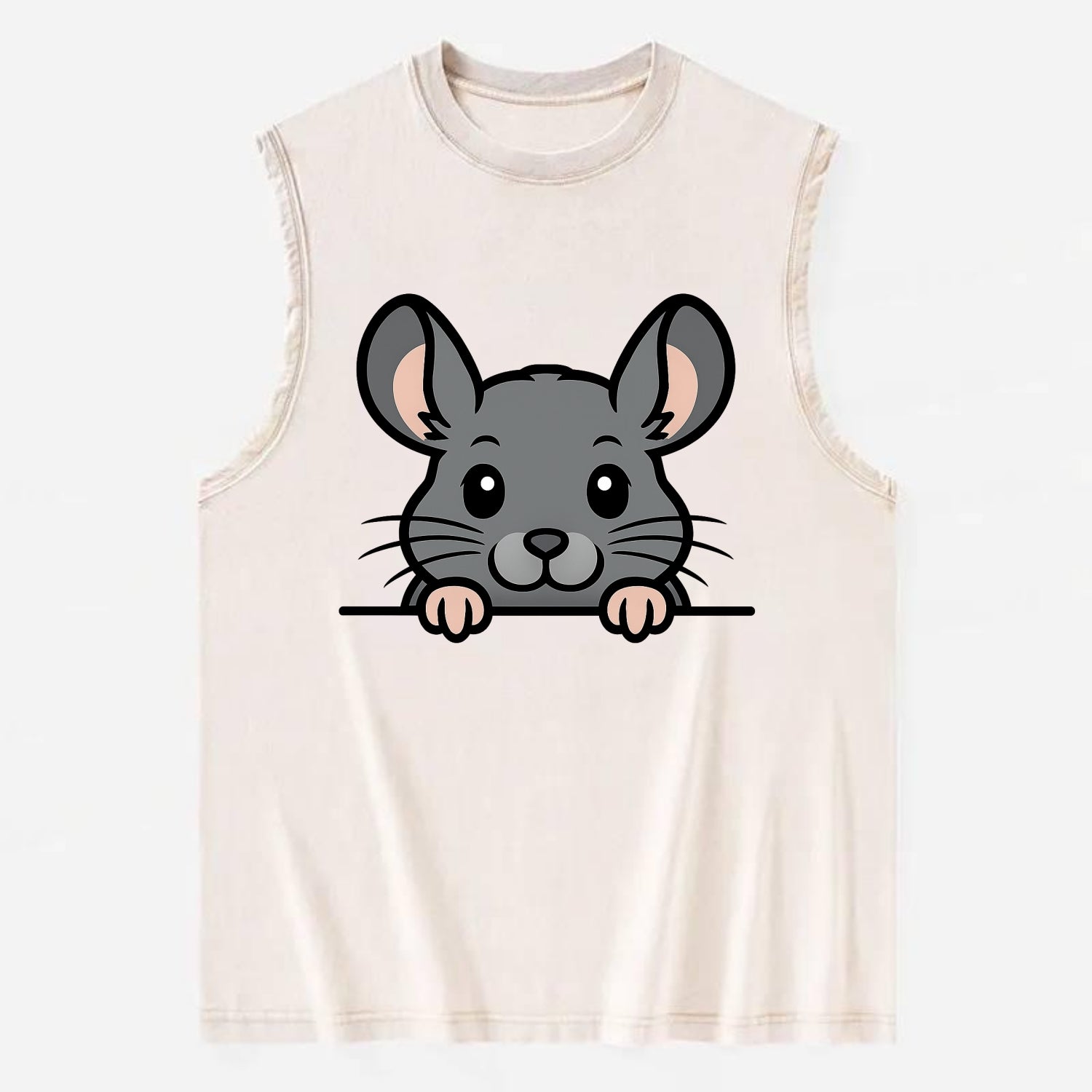 Chinchilla  - Vintage Washed Tank - Beige