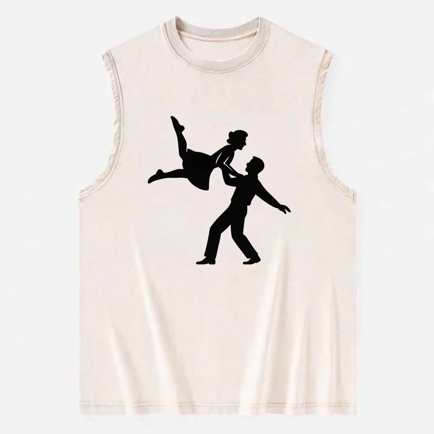 Swing dancers aerial lift - Vintage Washed Tank - Beige