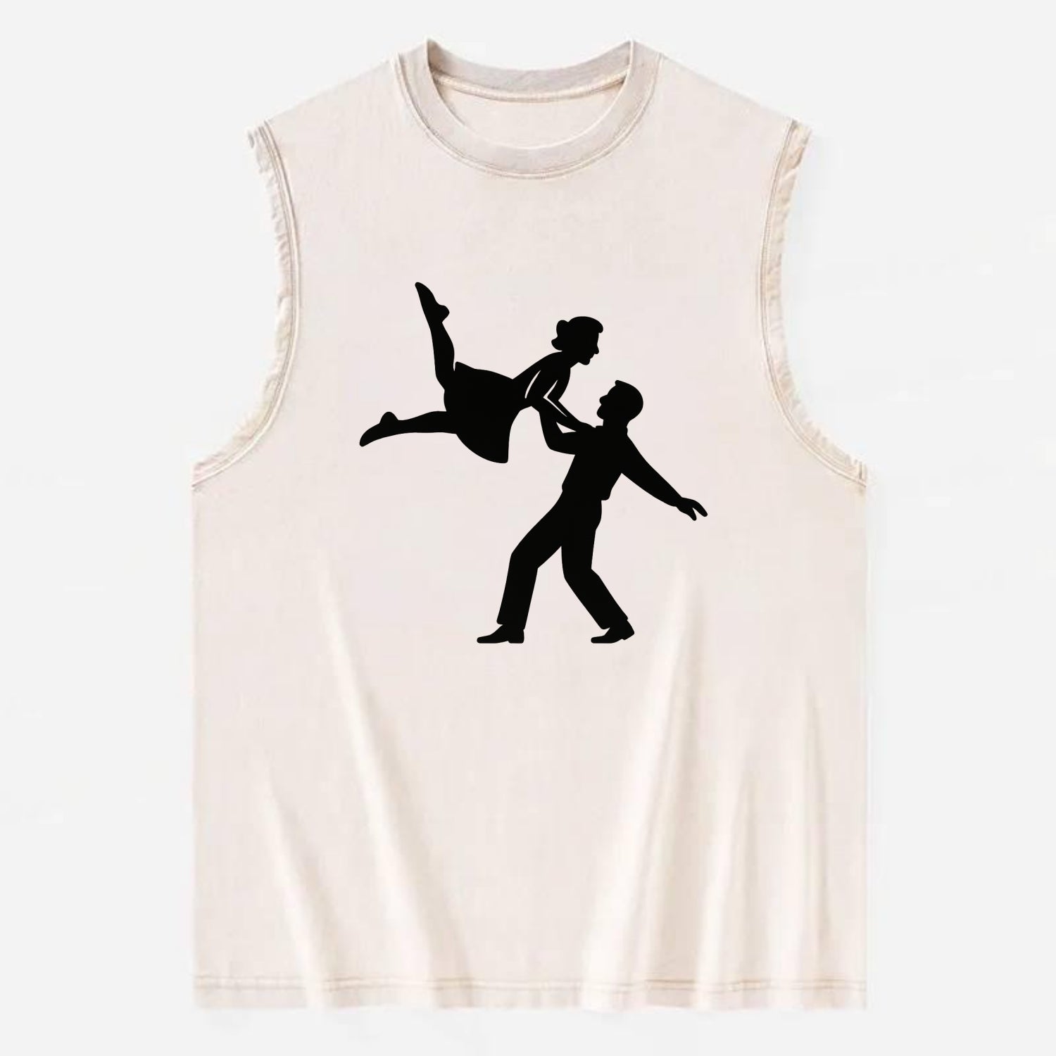 Swing dancers aerial lift - Vintage Washed Tank - Beige