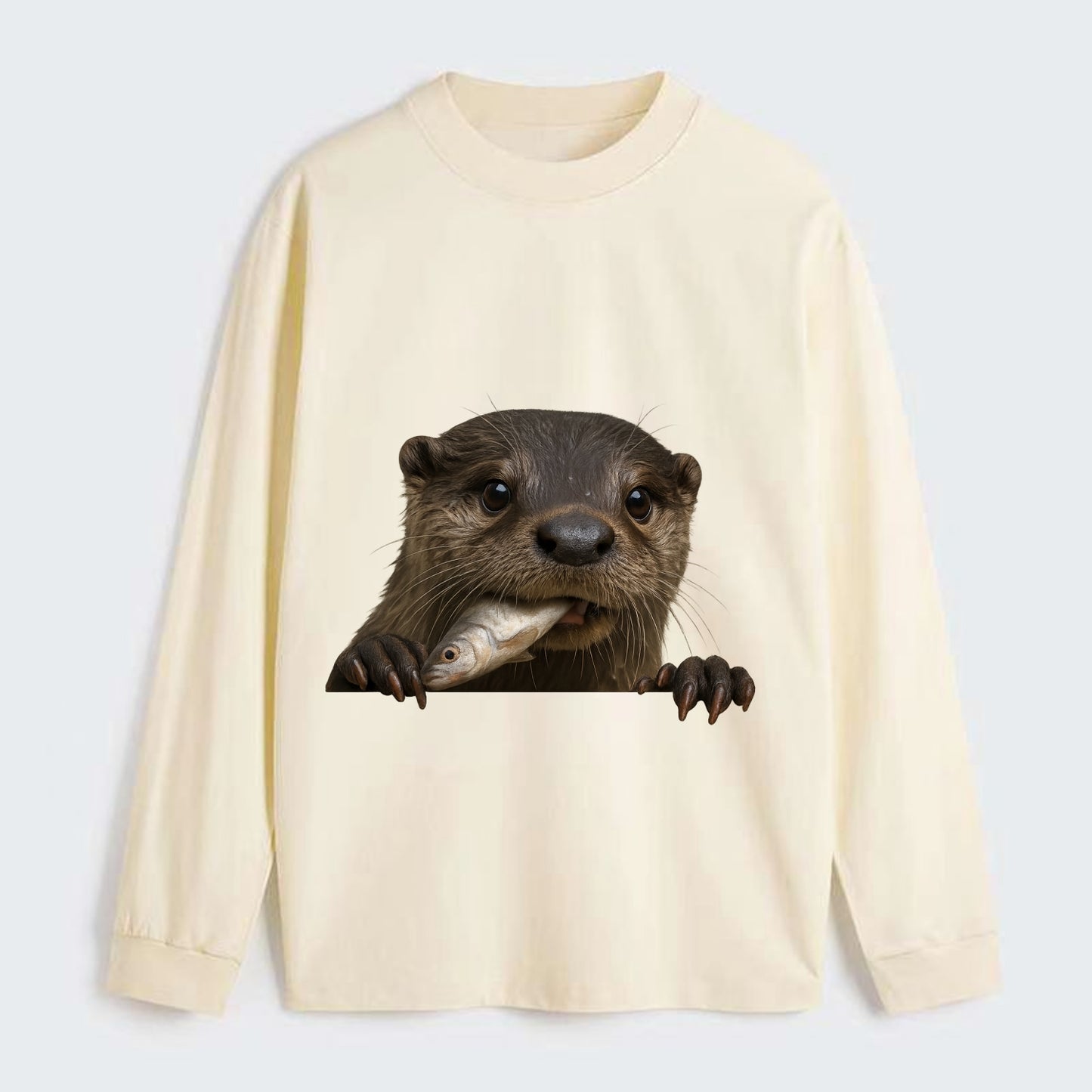 River Otter  - Classic Long Sleeve Shirt - Beige